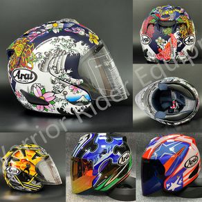 Pilihan Arai Sz Ram Pedrosa Samurai Helm Half Face Graphic White Blue