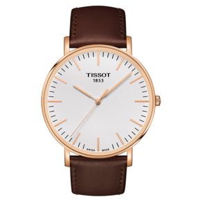 Jam Tangan Pria TISSOT T-Classic Everytime Large Silver Dial Leather Strap T109.610.36.031.00