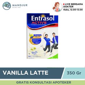 entrasol active vanilla latte 350 gram - susu tinggi kalsium dewasa