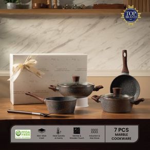 Howel and Co - Cypruz Marble Cookware Complete Set (7 Pcs)