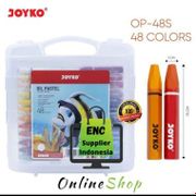 enc - crayon joyko 48 warna oil pastel 48w cocot tt-op-48s plastik case tt op 48s joyko per set, kemasan tanpa bublewarp