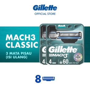 Gillette Isi Ulang Mach 3 Isi 4 Refill Pisau Cukur