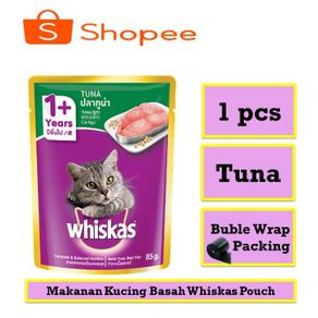 Makanan kucing basah Whiskas Pouch 85gr Makanan Kucing Basah rasa Tuna