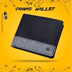 SHOPEE 6.6 SUPER SALE Fashion Dompet Pria Bahan Kulit Canvas JP13