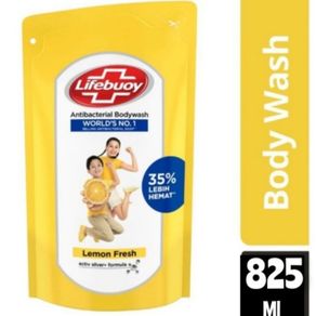 lifebuoy body wash 900ml refill - kuning 825ml