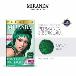 miranda permanent hair color premium cat warna pewarna rambut - mc-11 green