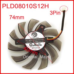Gratis Pengiriman PLD08010S12H DC12V 0.25A 3Pin 74 Mm 40X40X40 Mm untuk Gigabyte Kartu Grafis Fan
