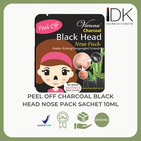 Vienna Peel Off Charcoal Black Head Nose Pack Sachet 10ml