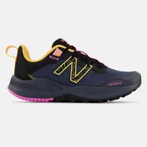 New Balance Dynasoft Nitrel v4 Kids Trail Running Shoes - Thunder with Vibrant Apricot
