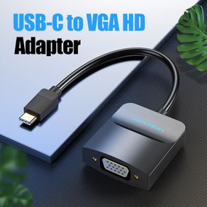vention usb c type-c to vga display adapter converter - tdd-abs shell