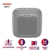 speaker bluetooth portable vivan vs-1 waterproof speaker original - abu-abu