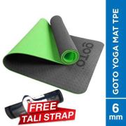 Goto TPE Matras yoga Mat 6mm Double Layer Anti Slip Gym Olahraga - PINK