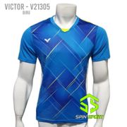 [V21305 Biru] Kaos Badminton Victor Import Go Premium Terbaru Baju Bulutangkis Jersey Pakaian Olahraga Sport Pria Laki Laki Cowok Wanita Ladies Cewek 21305 Tshirt Sport Shirt Bulu Tangkis