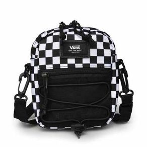 Vans MN Bail Shoulder Bag Pria - Black White Check [VN0A3I5SHU0]