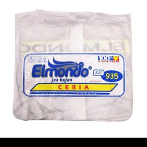 jas hujan elmondo 935 dewasa cowok/cewek setelan jaket dan celana - putih xxl