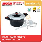 Maxim Presto Speed Cooker Quattro Pressure Cooker Teflon Kapasitas 7 Liter 24 cm - Hitam