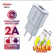 VIVAN Charger TYPE-C/MICRO USB/CASAN Original Power Oval 3.0 II 18W with a Quick Charging Cable Garansi Resmi 1 Tahun