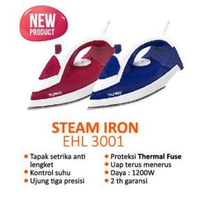 [NEW] Turbo Setrika Uap/Steam Iron  EHL3001 Pilihan 2 Warna Original Garansi Resmi