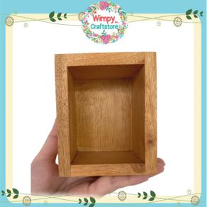 kotak kayu 3d frame kayu wooden box storage kotak tempat penyimpanan 2