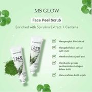 Face Peel Scrub MS Glow 100% ORI BPOM AMAN BUMIL BUSUI / Scrub wajah komedo hitam ampuh / eksfloatin