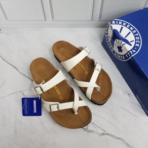 sandal birkenstock mayari birko flor unisex - putih 43