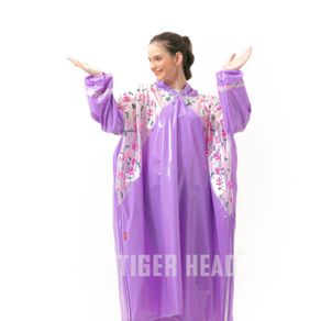 jas hujan tiger head gamis chariva 68341 model muslimah wanita dewasa - chariva ungu