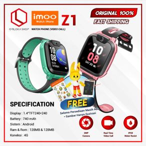imoo watch z1 smartwatch jam tangan pintar anak - garansi resmi -  pink free lcd