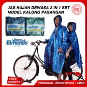 JAS HUJAN Pasangan Couple Ponco Kalong Lengan FUNTASTIC 2in1 Elmondo 708 Promo TEBAL MURAH