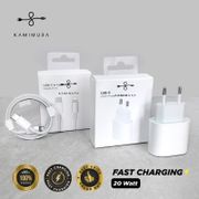 FAST CHARGING 20W - USB C TO LIGHT CABLE + USB C POWER ADAPTER 20W - KABEL DATA IP CHARGER IP ADAPTOR 20W