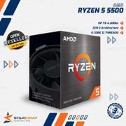 AMD Ryzen 5 5500 3.6Ghz Up To 4.2Ghz AM4 [Box] 6 Core