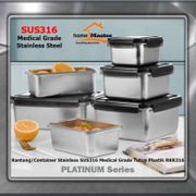 Kotak Makan/Rantang/Container Stainless 316 24X16X8,5 Cm 2L Rkr3162000