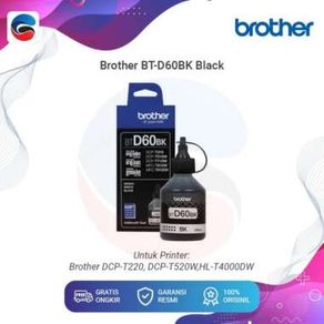 BROTHER Tinta D60BK D60 D 60 Black InkJet Bottle Original