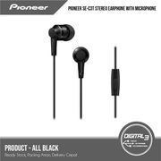 pioneer se-c3t c3 earphone headset with mic original ims - all black