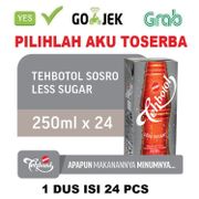 Teh Botol Sosro Kotak LESS SUGAR 250 ml - ( HARGA 1 DUS ISI 24 pcs )