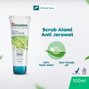 Himalaya Purifying Neem Face Scrub 100ml - Scrub Wajah Untuk Jerawat Acne Skincare