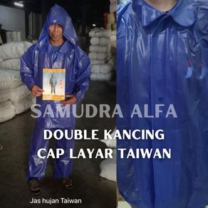 Jas Hujan Mantel Tebal Impor Taiwan Nelayan Cap Kapal Layar