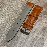 tali strap leather kulit 16mm 18mm 20mm 22mm 24mm jam tangan - coklat muda 24mm