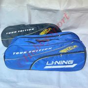 tas raket badminton lining 2r tour edition bag olahraga bulu tangkis - random
