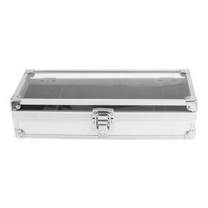 Kotak Penyimpanan Display Jam Tangan Perhiasan Slot Slot Isi 6 Grid Kotak Jam Tangan Aluminium Organizer Dekorasi Perhiasan