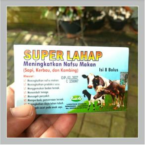 SUPER LAHAP Vitamin Penggemuk Sapi Kambing Domba