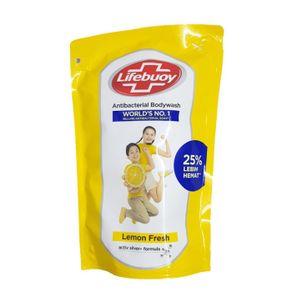 sabun mandi lifebuoy body wash refill - lemon fresh 250ml