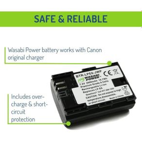 wasabi power baterai canon lp-e6 lp-e6n eos 5d 6d 7d 60d 70d