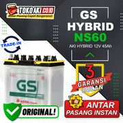 gs astra hybrid ns60 / 46b24r - 12v 45ah - tukar aki lama