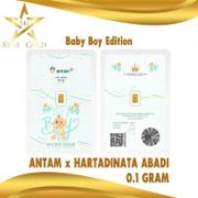 LOGAM MULIA MICRO GOLD ANTAM HARTADINATA 0.1 GRAM BABY BOY SERIES 2