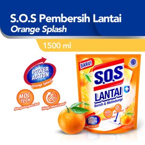 SOS Orange Splash Refill Pembersih Lantai [1500 mL]