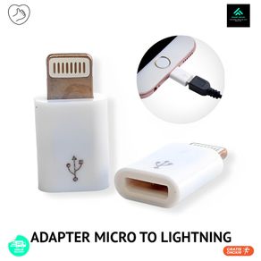 Adapter Kabel Micro USB To Lightning / Adaptor Konektor Sambungan Converter Kabel Charger Casan Android To IOS iPhone