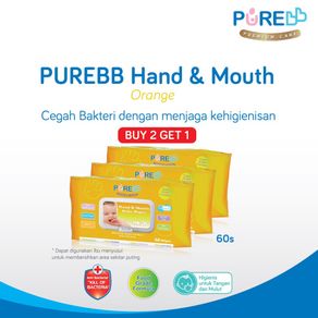 Pure Baby Hand and Mouth Wipes 3pk - Orange Oil