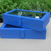 kotak/box jam tangan isi 12 full biru - full biru