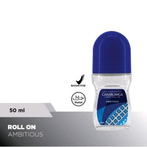 casablanca deodorant roll on 50 ml - ambitious(biru)