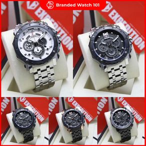 ORIGINAL Jam Tangan Pria Expedition E 6402 / E6402 / 6402 Garansi Resmi 1 Tahun, Stainless & Leather